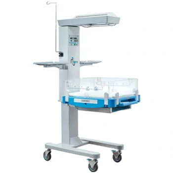Cuna Térmica de Calor Radiante NK-C1 para cuidados neonatales con pantalla digital, servocontrol y calentador giratorio.