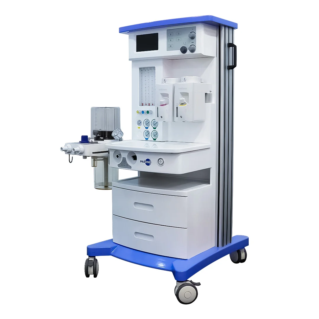 Máquina de anestesia PRZ-X6 4 Lado izquierdo de la máquina de anestesia PRZ-X6, diseño ergonómico.